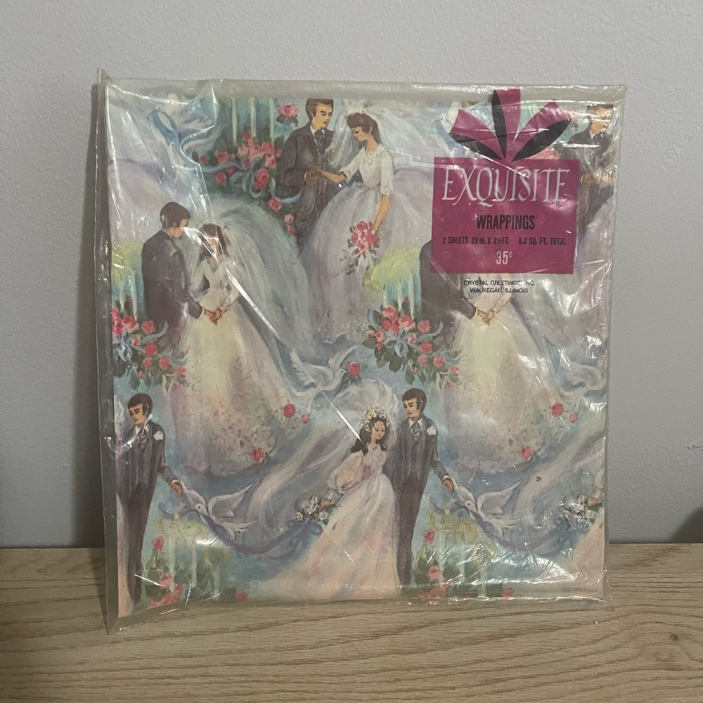 Exquisite Wrapping Paper Wedding Vintage Brand New